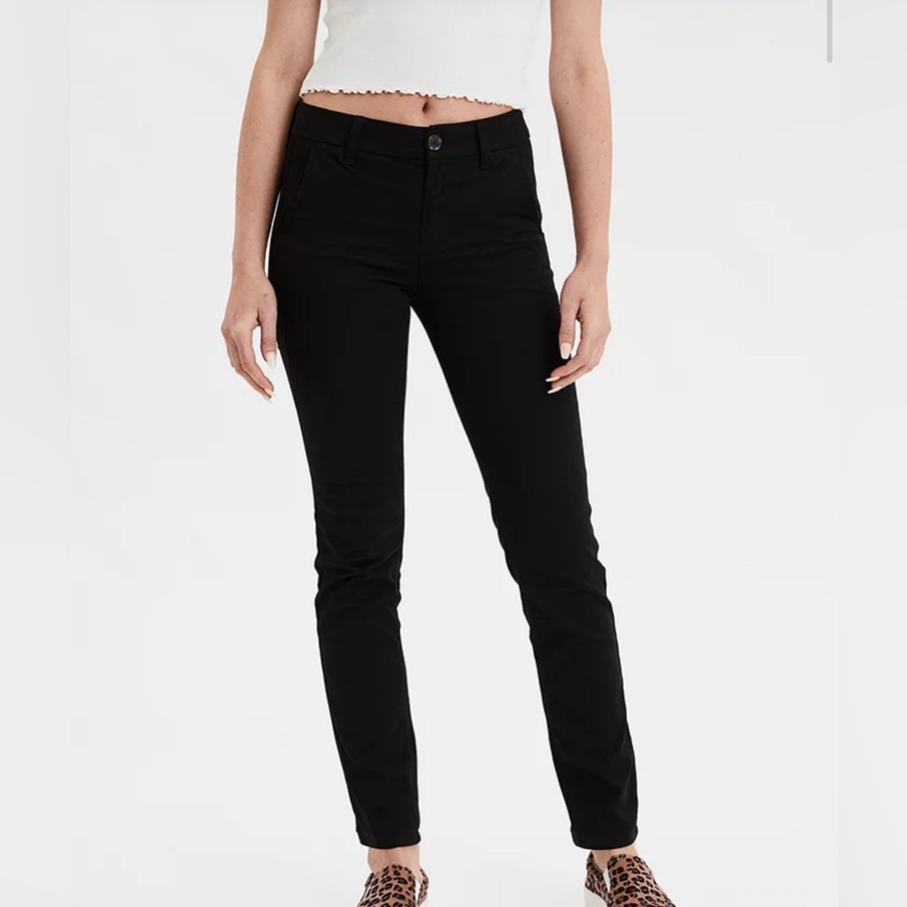 AE American Eagle Skinny Pant Black Onyx Size 14